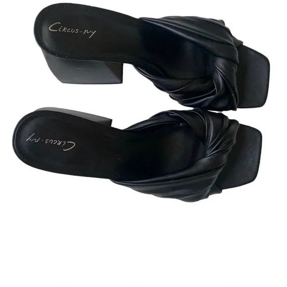 Circus NY Marianna Block Heel Black Sandals US  7 - Picture 4 of 8